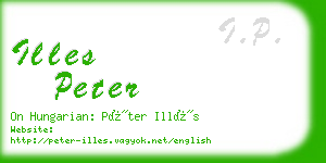 illes peter business card